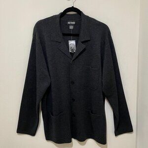 New with tags 111State Women's 100% Merino Wool Cardigan Sweater, Size Large